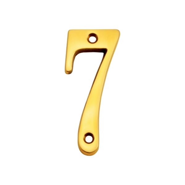 ゴーリキアイランド 820337 真鍮製切り文字 76サイズ 数字 ブラスナンバー 金色 76mm 7 真鍮 アンティーク レトロ 表札文字